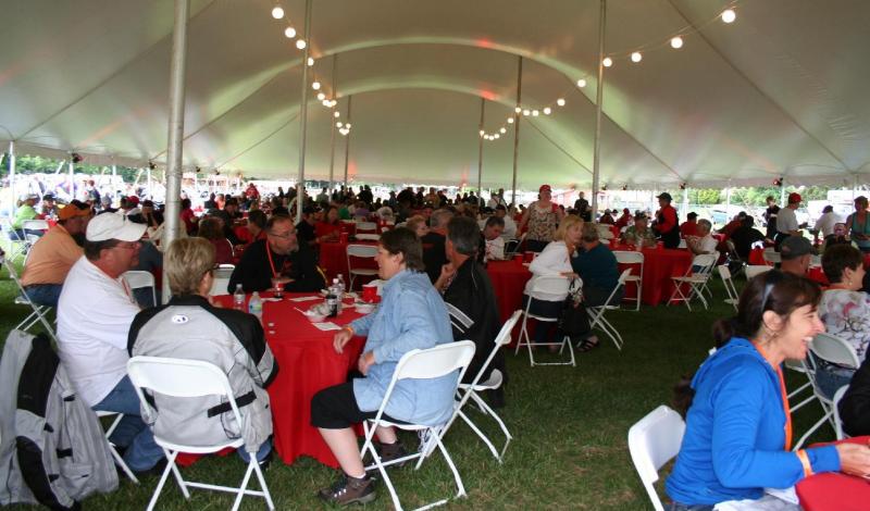 Dinner at the BRP event BBQ, our gang along with a few other Spyder Owners!