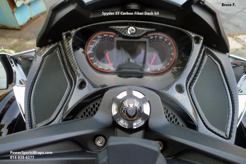 Dress up your ST dash with our 12 piece Dash kit. Available in many finishes and colors. Email questions- pete@powersportswraps.com