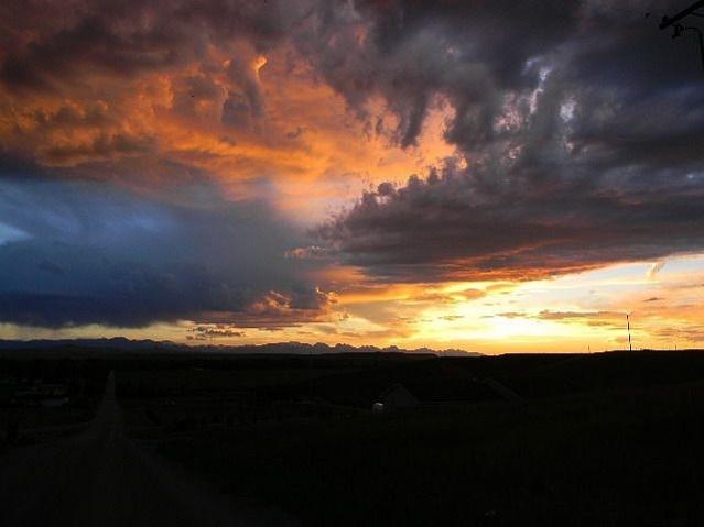 DSCN0213 Dramatic sundown over the Glacier Range, Glacier National Park.....taken from Tohcho, Mt, June 2011.....