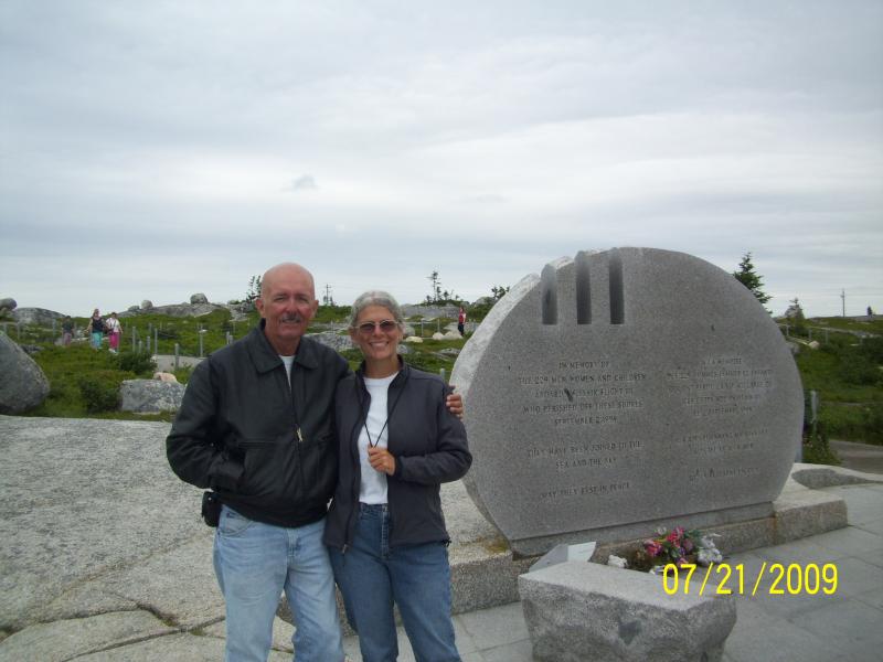 Dudley and Jennifer at the memorial.