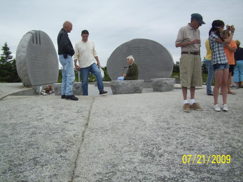 Dudley and the Giles by the memorial.