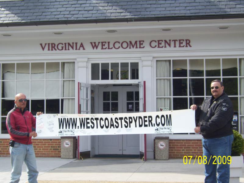 Dudley and the Goldwing rider with the banner.