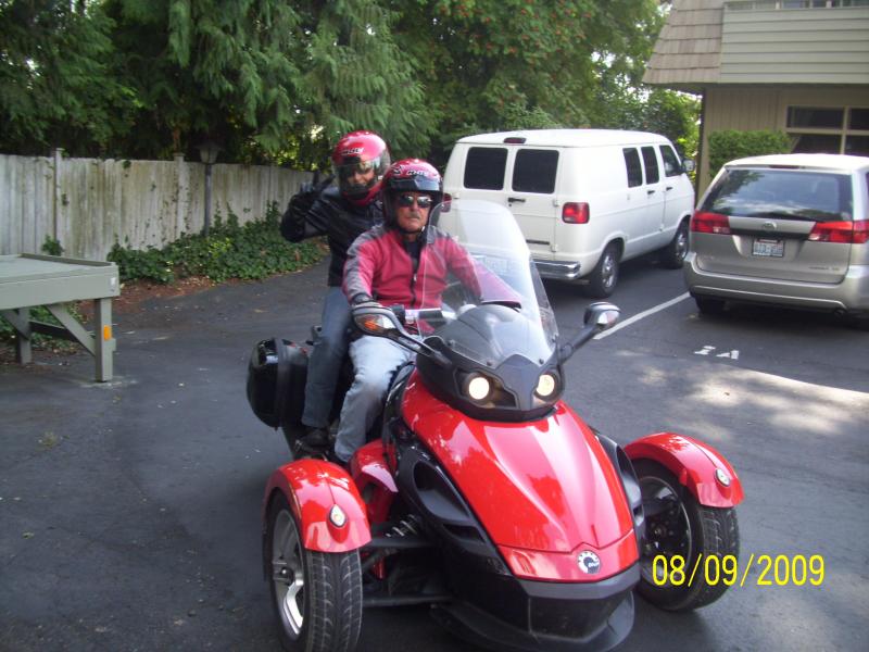 Dudley taking Suzanne for a ride.