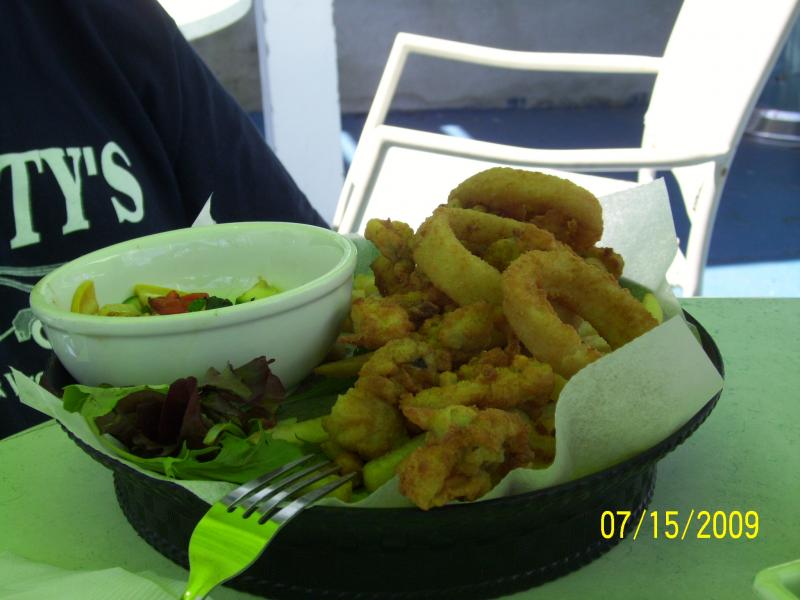 Dudley's fried clams and stuff. Yes, he ate all of his too, just slowly.