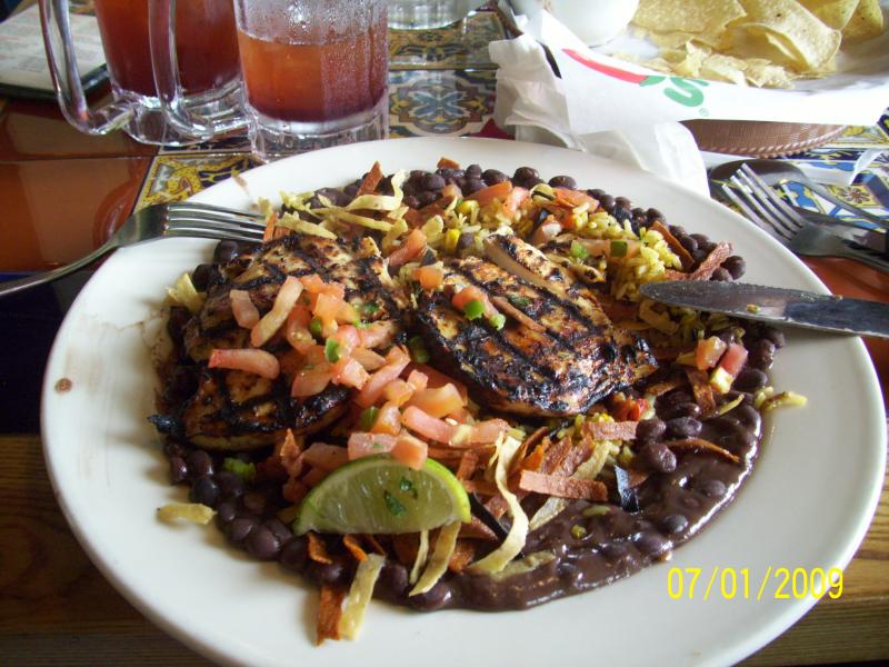 Dudley's lunch at Chili's