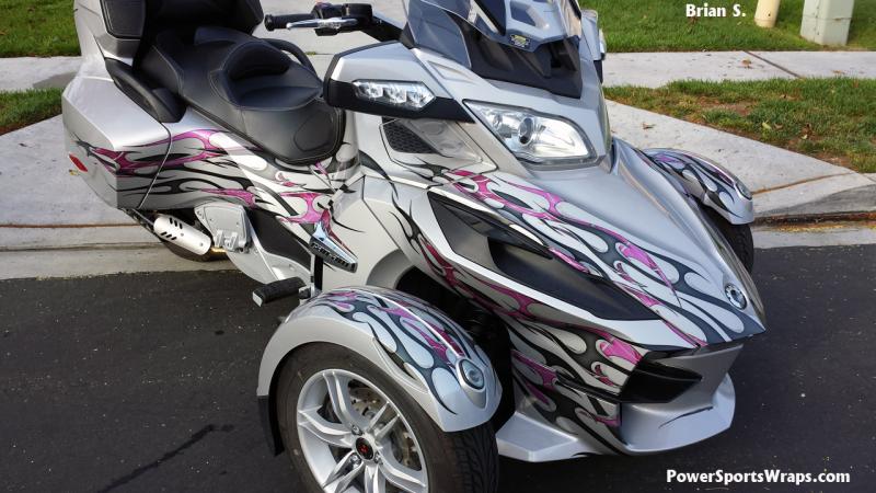 Dueling Pink Tribal flames 3D graphics kit. Yes, this is a vinyl graphic and not paint.  We created this custom over sized  kit for the RT.  Make your