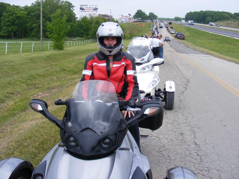 Eagerly waiting to start the Route 66 ride.  It was a great ride!