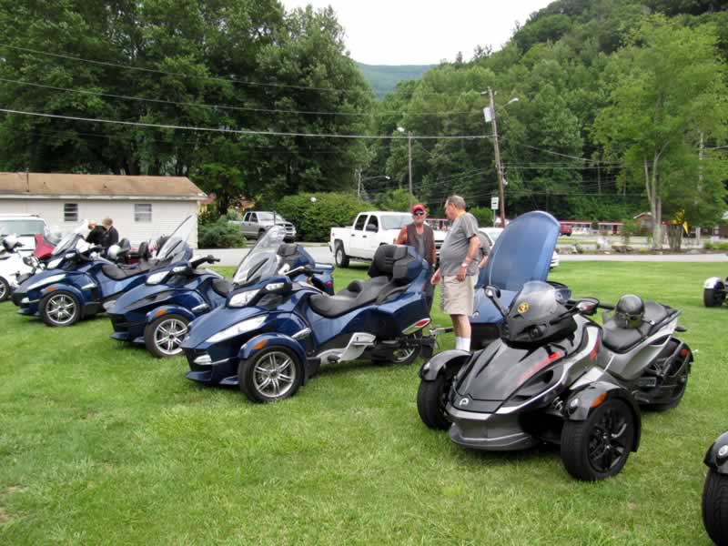 Early arrivals at festival grounds