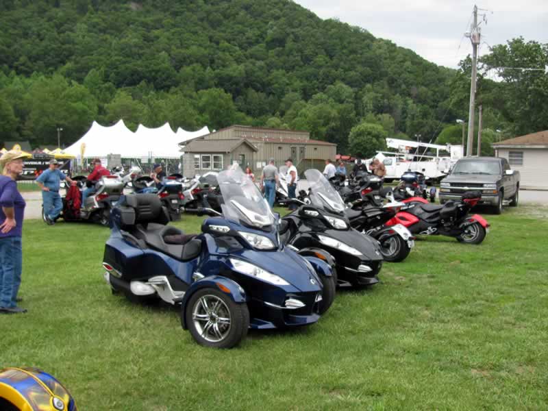 Early arrivals at festival grounds