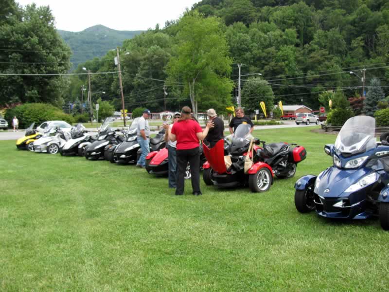 Early arrivals at festival grounds