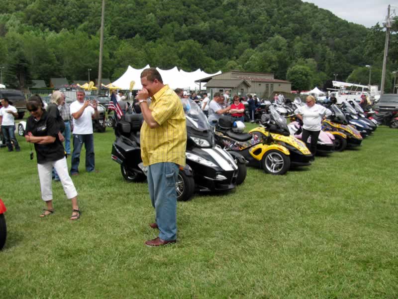 Early arrivals at festival grounds
