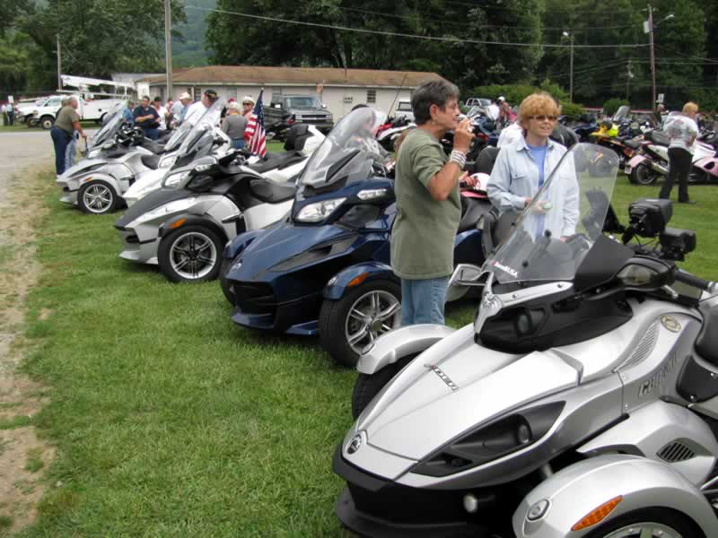 Early arrivals at festival grounds