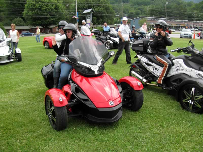 Early arrivals at festival grounds