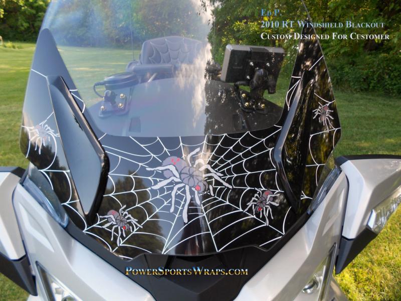 Ed's RT custom windshield design- we custom created this for one of our customers.  Thanks for sending the photos Ed..