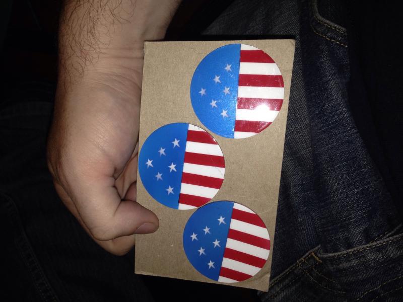 Emblem covers gave to me by equally patriotic stranger @ spyderfest '15.  THX