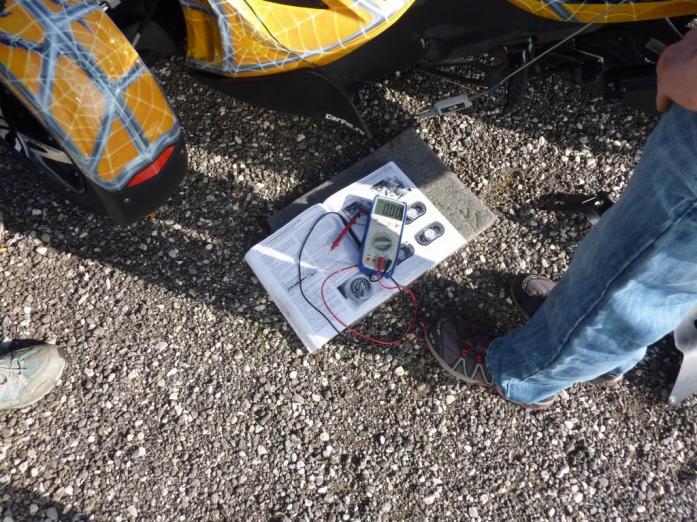 empty batterie after parking place concert