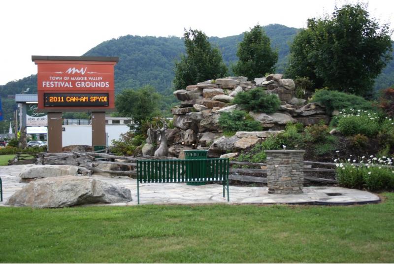 Enterance to the Festival Grounds in Maggie Valley.