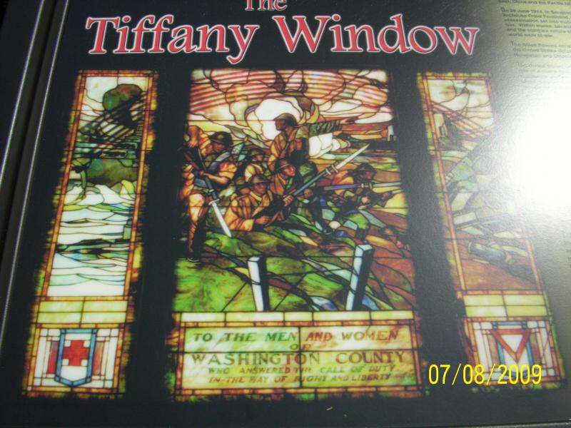 Explains the window in the court house in Abingdon, VA.