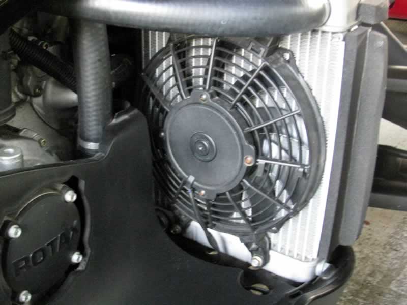 Exposed Radiator and Fan