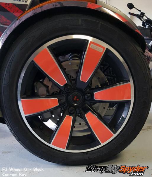 F3 Can am Red Wheel kit - F3 Block style