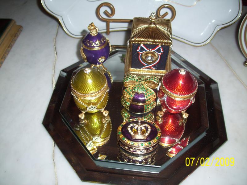 Fabrege like gee gaws; I missed this part.