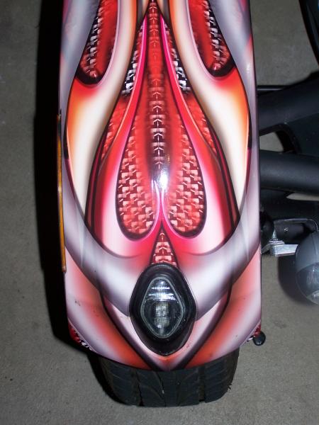 Fender with wrap I filled the grooves in the fenders first.