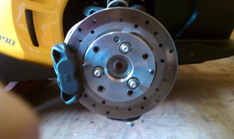 First half of adaptor bolted on