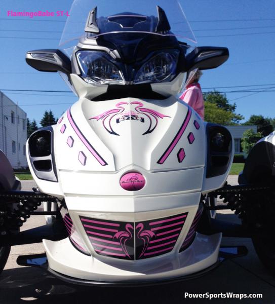 FlamingoBabe's Spyder ST-L with custom graphics produced and installed by: PowerSportsWraps.com