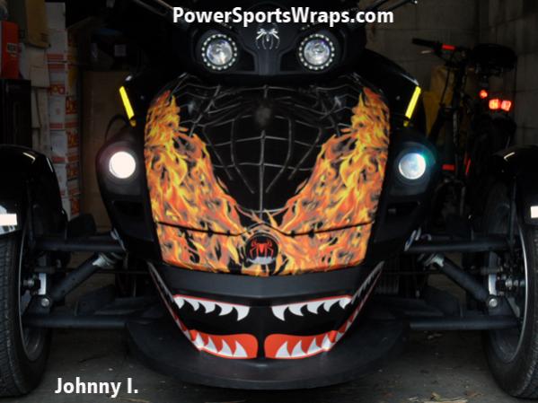 flying tigers shark face decal kit with eye