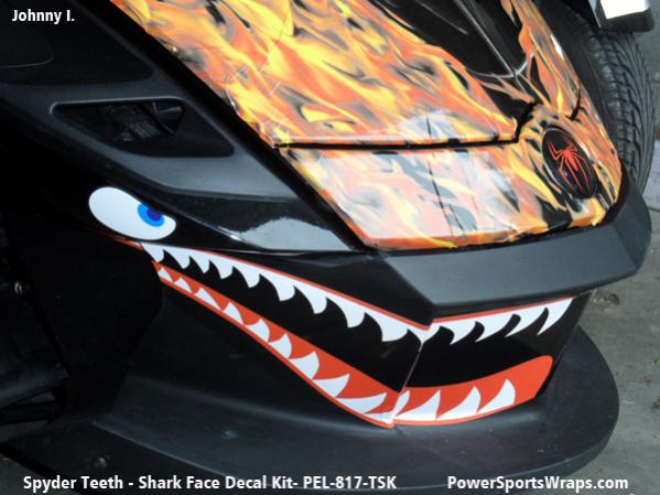 flying tigers shark face decal kit