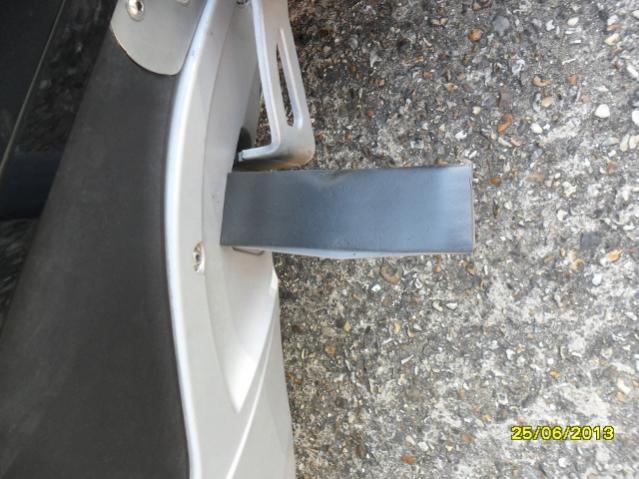 Foam Rubber on top of OEM Footrest for Seal Floorboard