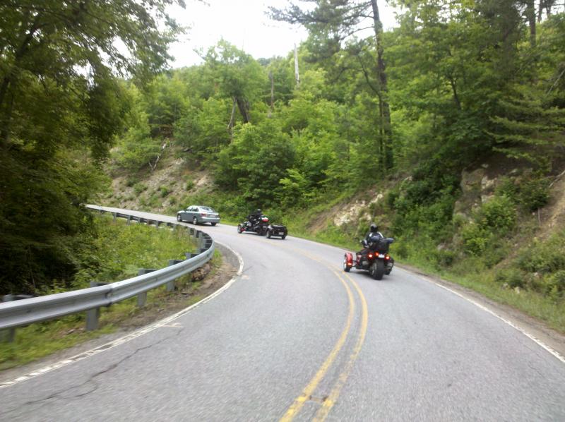 Following Lamont & Deb in the Twisties
