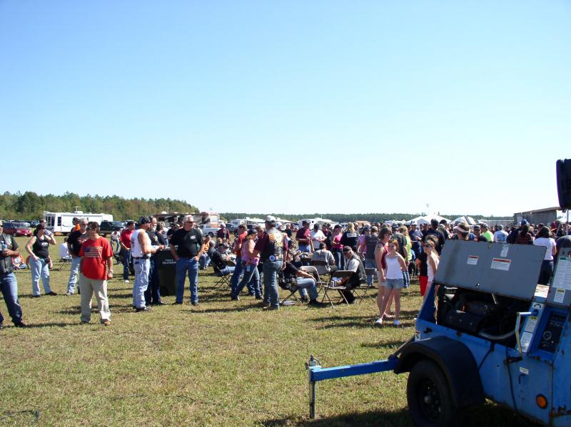 Free food and beer all you could eat or drink.  Beer went fast nice day mid 70's.
