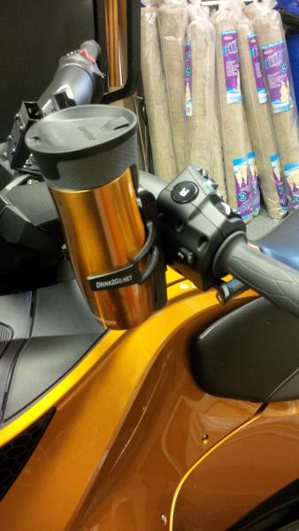 Front bolt on cup holder from Drinks2go.com