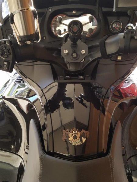 front overall shot, notice the spider decal on center of dash where BRP one was