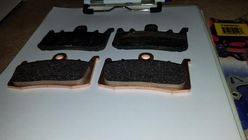 Front Pad angled comparison