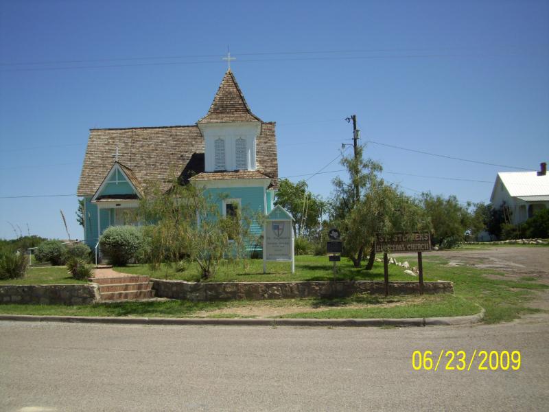 Front view of Chapel, Ft Stockton, TX