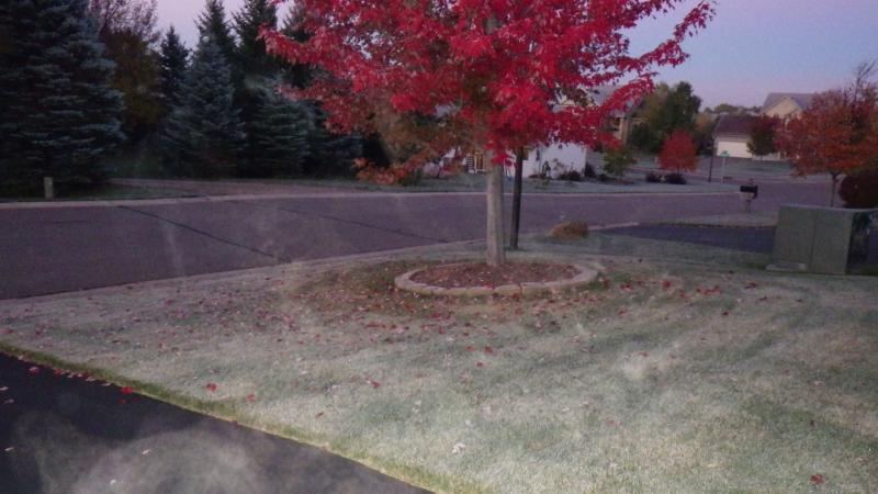 Frosty start at 30 degrees leaving home to go to Mora.