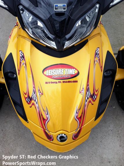 Frunk  Red Checkers- Dress up your spyder with one of our custom air-brush style graphics.