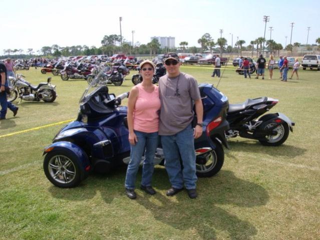 gene0108 and his wife Rhonda in front of their Blue RT-S