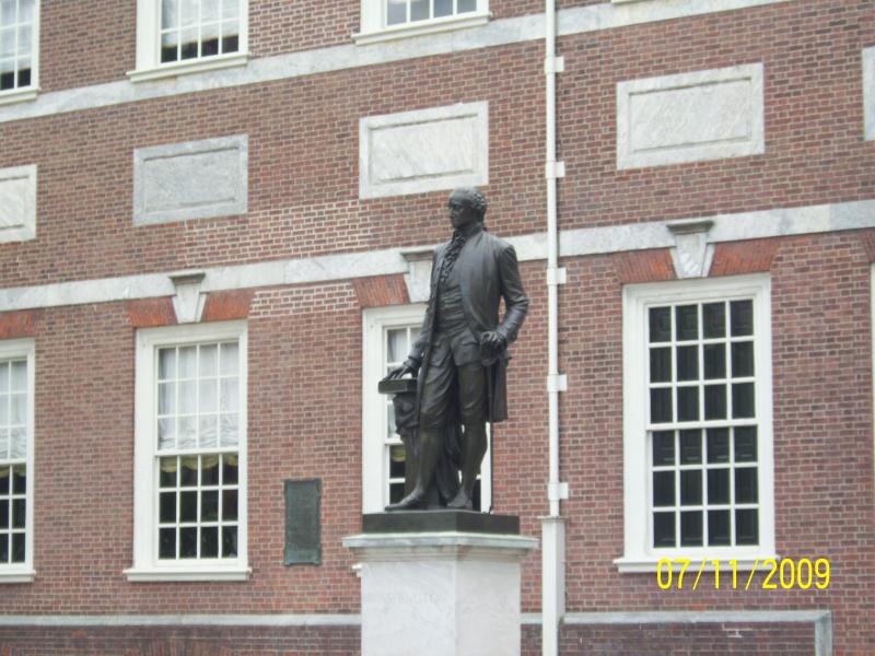 George Washington in front of Independence Hall.  Phili, PA