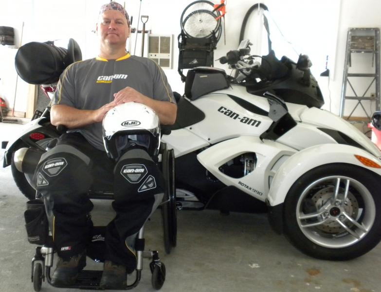 Getting ready for a three day ride to lacinia New Hampshire. Notice the bikers friend round bag on the back of the bike. This is an inexpensive way to