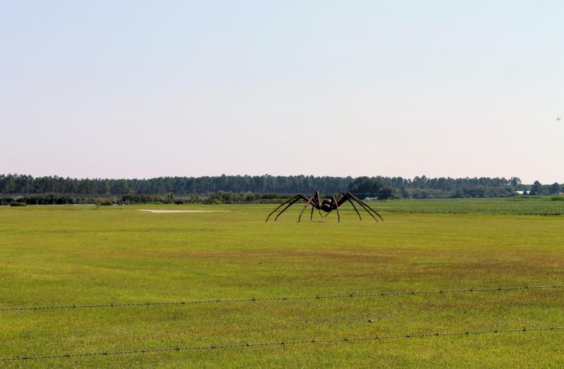 Giant metal spider