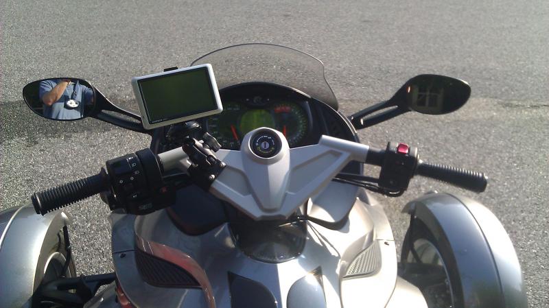 GPS Mounted.. Nuvi 1450 .. BRP and car mounts..ordered different mount for motorcycle ...will post when comes in..