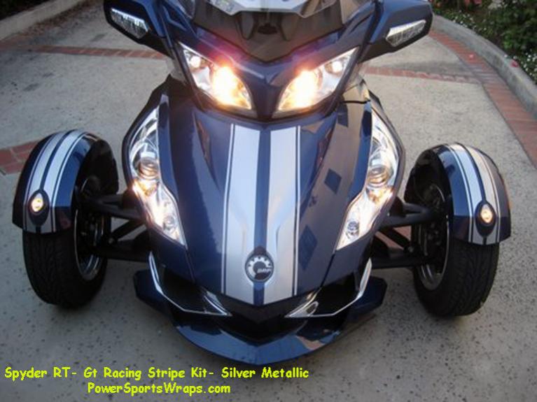 GT Racing stripes are a simple add that can really change the look of your RT. This Silver Metallic kit really sets this RT a part from all the others