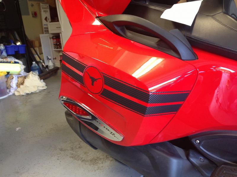 GT Stripes Saddlebags with "Family Logo"