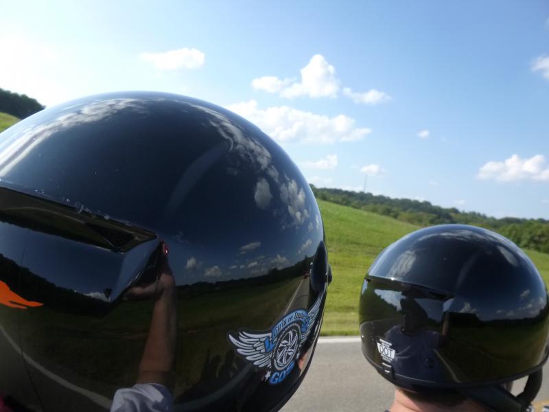 had to get the GOS sticker on my helmet in an "action" shot!