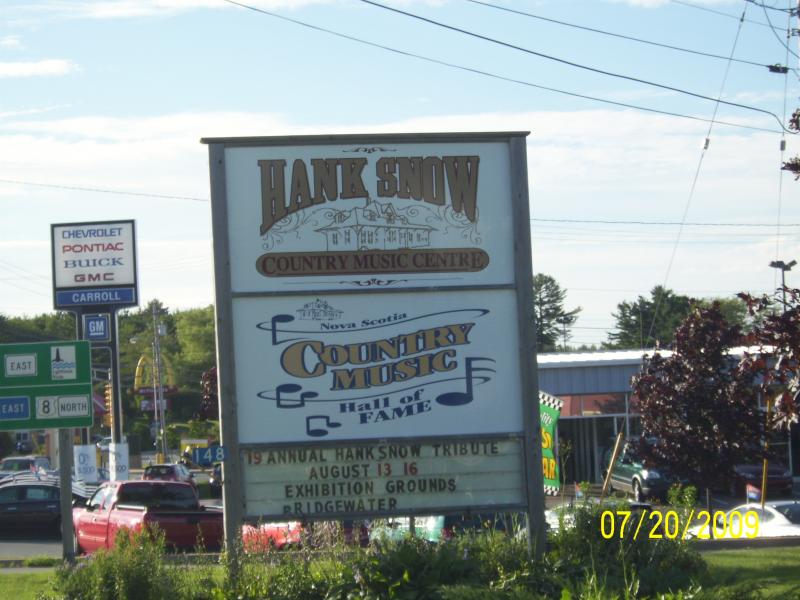 Hank Snow museum in Liverpool, NS. Didn't have time to check into this; was also closed.