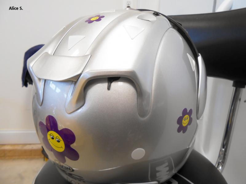 Happy Flowers decals for helmet