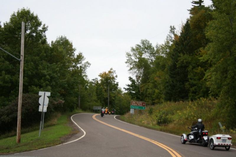 Heading into the state park.